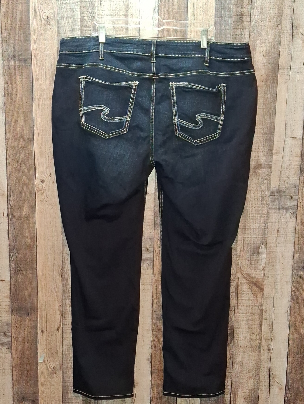 Women's Plus Size Silver Jeans Suki Straight Size 22 Darkwash